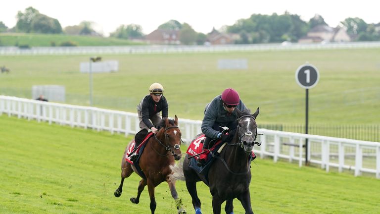 Running Lion takes in a final public workout at Epsom before the Oaks