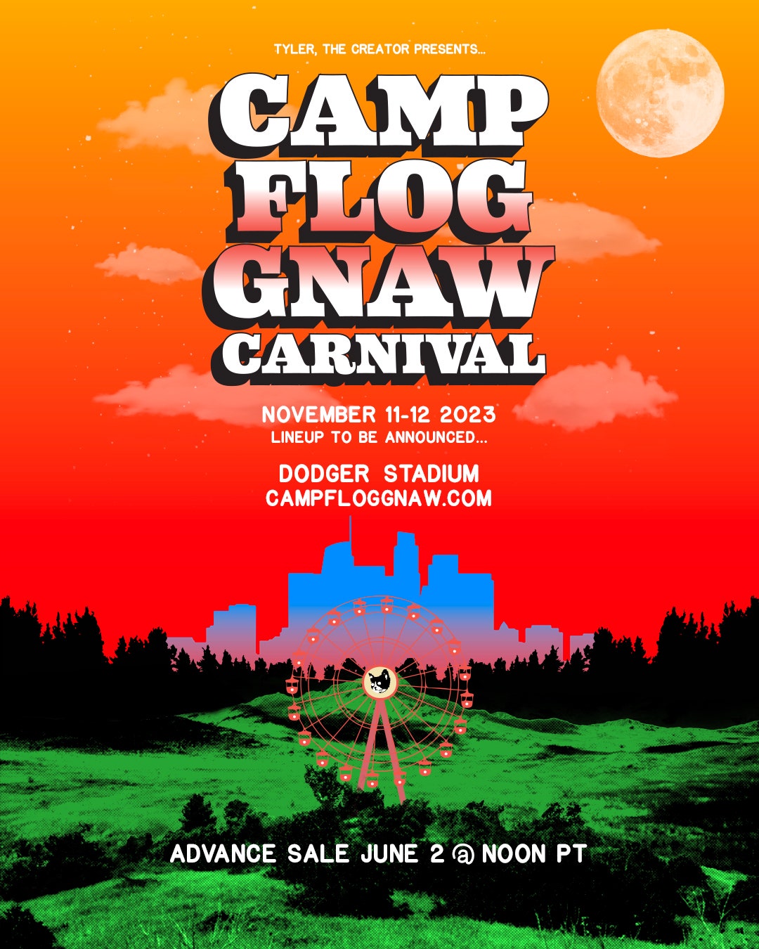 Tyler, the Creator Announces Camp Flog Gnaw Carnival 2023