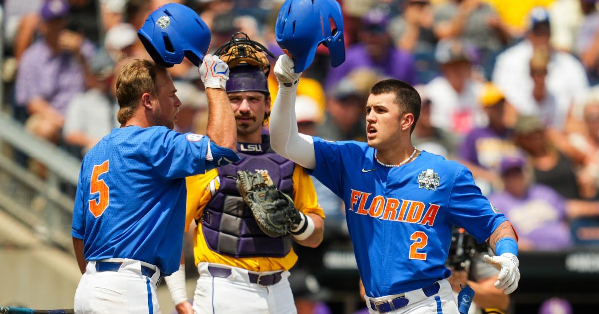 College World Series 2023 results: Florida batters LSU in record-setting night to force Game 3