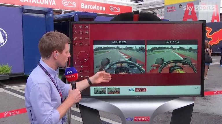 Anthony Davidson was at the SkyPad to compare the laps of Red Bull's Max Verstappen and Carlos Sainz, with the Dutchman emerging victorious over the Ferrari driver to claim pole.