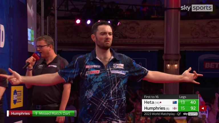 Humphries booked his spot in the semi-finals with a spectacular finish!