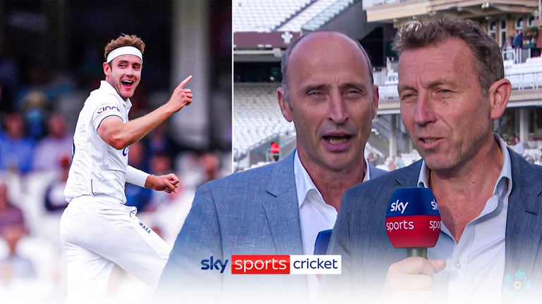 NASSER HUSSAIN, MICHAEL ATHERTON AND STUART BROAD