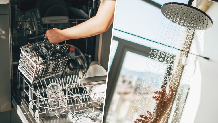 How often should you clean your dishwasher and shower?