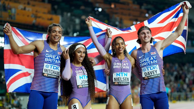 GB win silver in mixed 4x400m relay after Netherlands drop baton