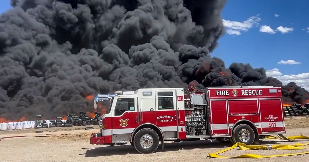 New Mexico plastics fire that released hazardous pollutants could smolder for days