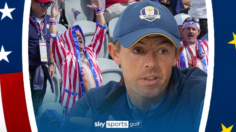 Rory McIlroy says he has no issues with fans heckling players at the Ryder Cup, describing it as 'part of' the tournament