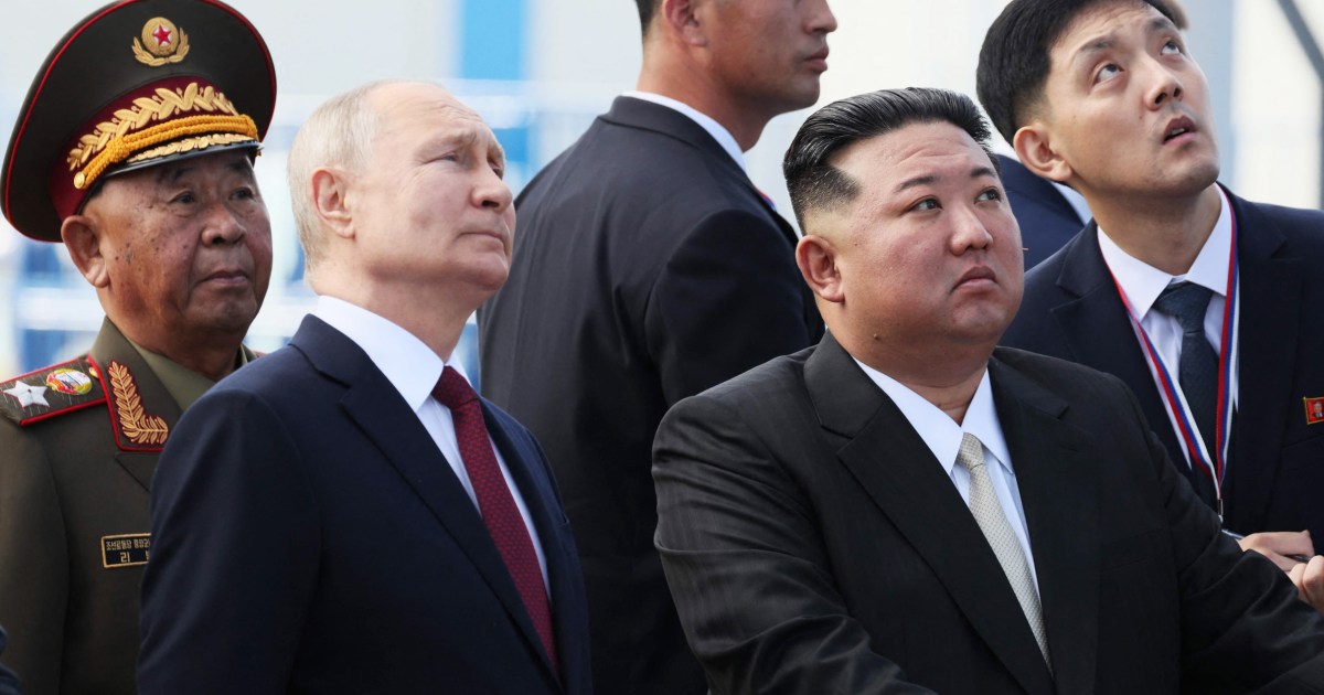 Kim Jong Un vows support for Putin’s ‘sacred fight’ in spaceport summit