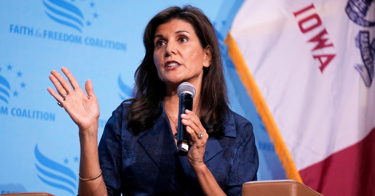 Nikki Haley puts a foreign policy twist on her Iowa campaigning