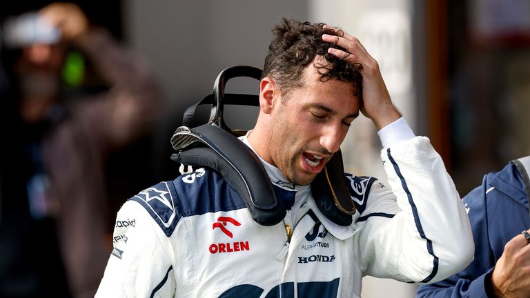 Alpha Tauri's chief race engineer Jonathan Eddolls says Daniel Ricciardo's recovery is going well and there's no rush on his return