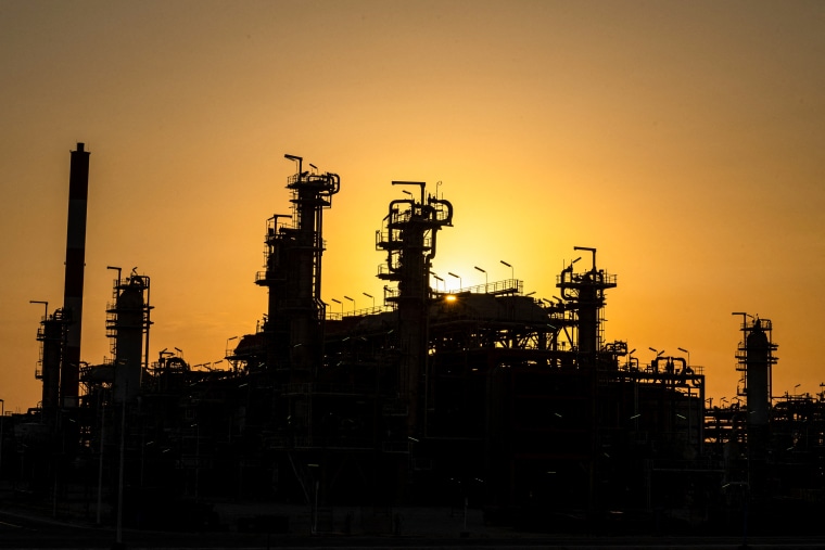 An oil refinery in Iran.