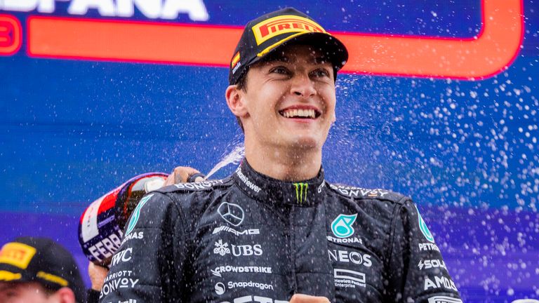 Lando Norris joked about the incident in which George Russell confused his own sweat for rain at the Spanish Grand Prix!