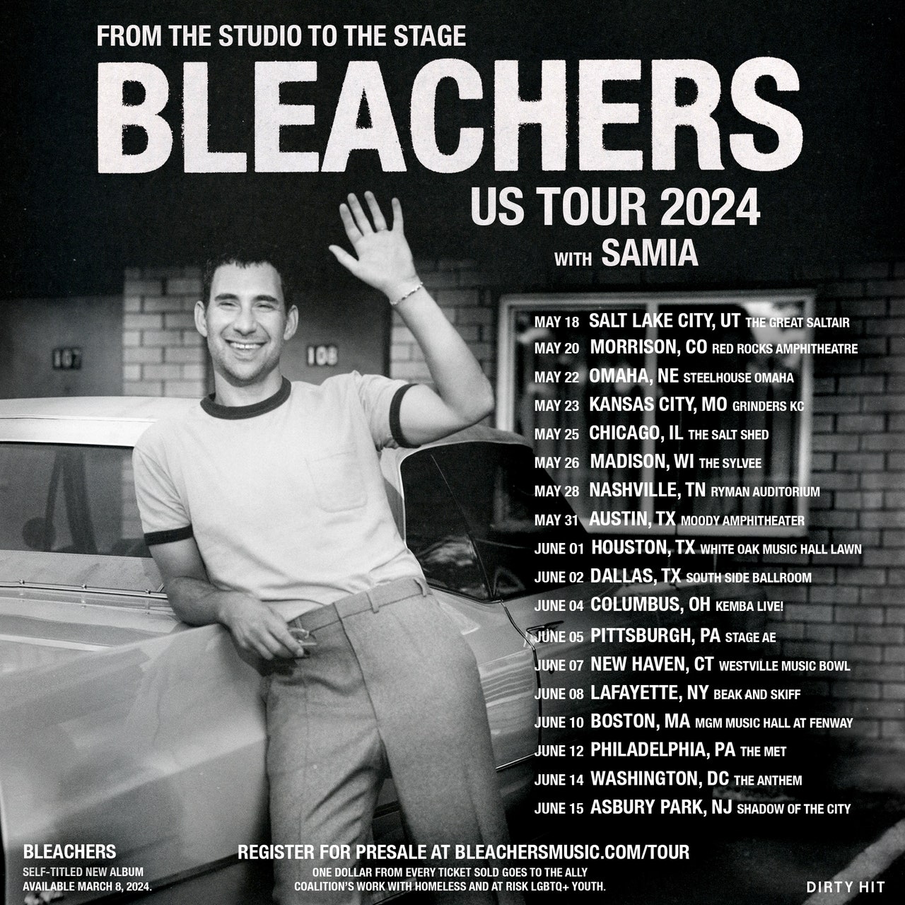 Bleachers Announce 2024 U.S. Tour Dates