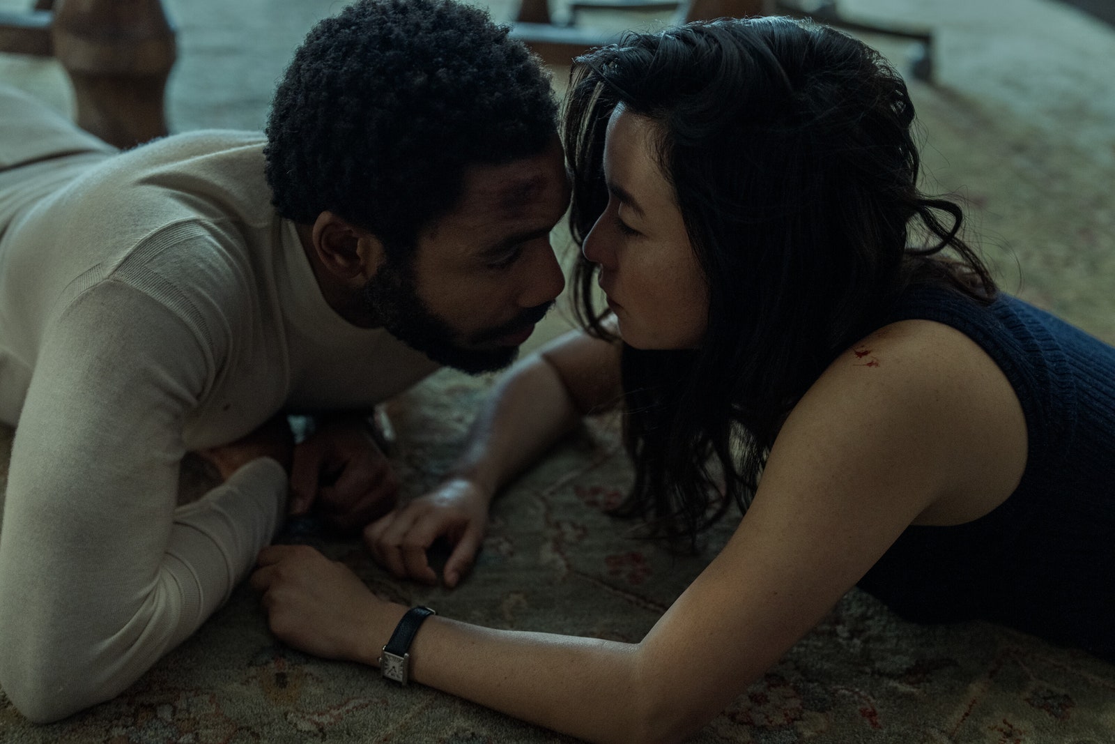 Donald Glover and Maya Erskine