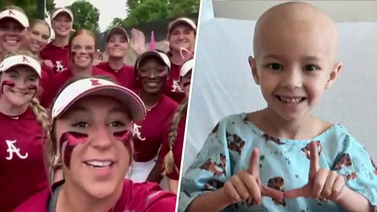 How a college softball team helped inspire young cancer patient