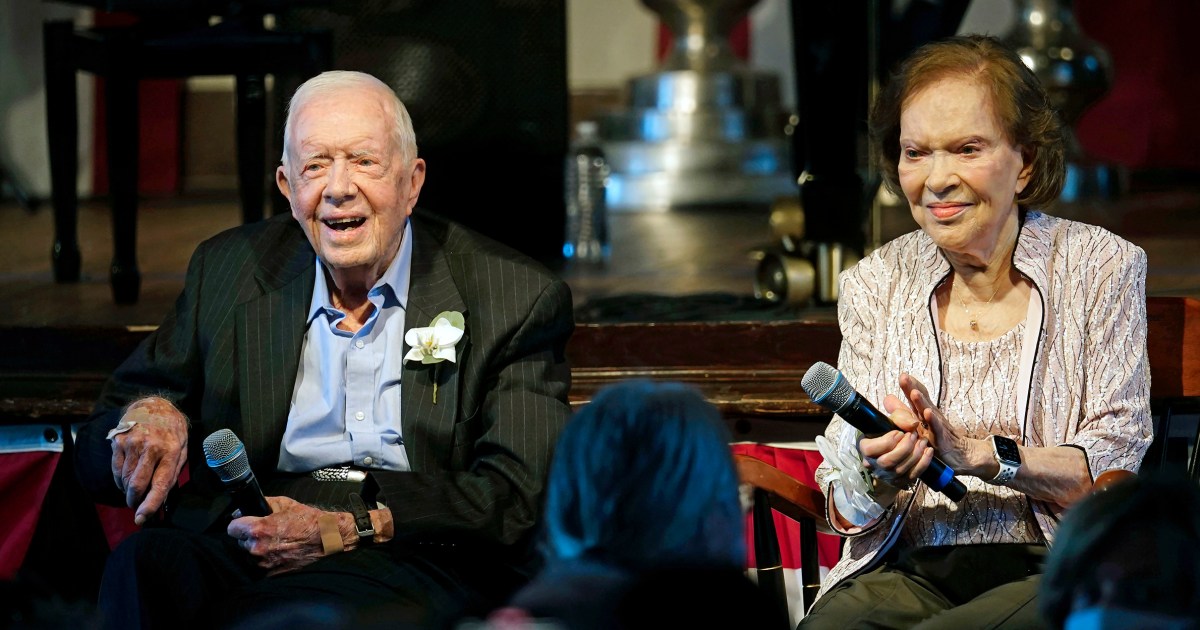 President Jimmy Carter is in Atlanta, expected to attend services for first lady Rosalynn Carter