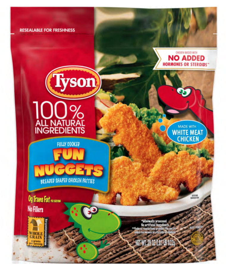 Tyson is recalling nearly 30,000 pounds of its dinosaur-shaped nuggets