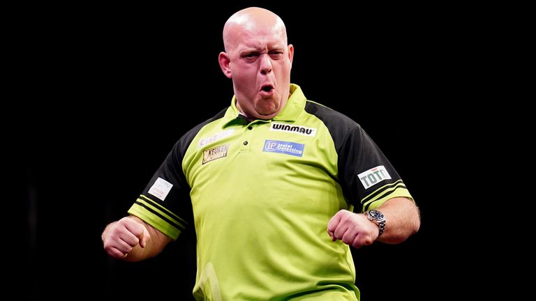 Michael van Gerwen is back in action on New Year's Day at the World Darts Championship with semi-final spots on the line