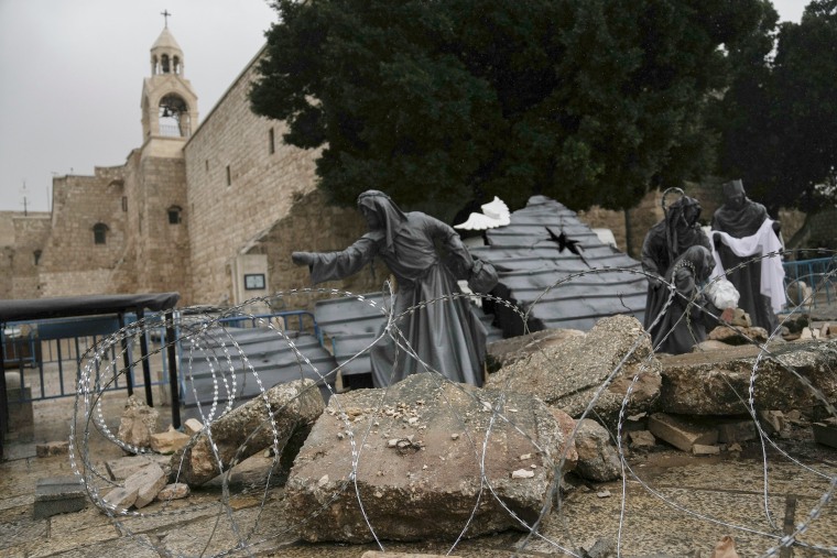 Deserted streets and shuttered stores as Israel-Hamas war looms over Bethlehem at Christmas