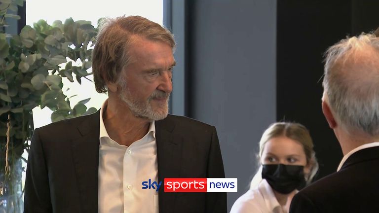 Sir Jim Ratcliffe arrival at Old Tafford.