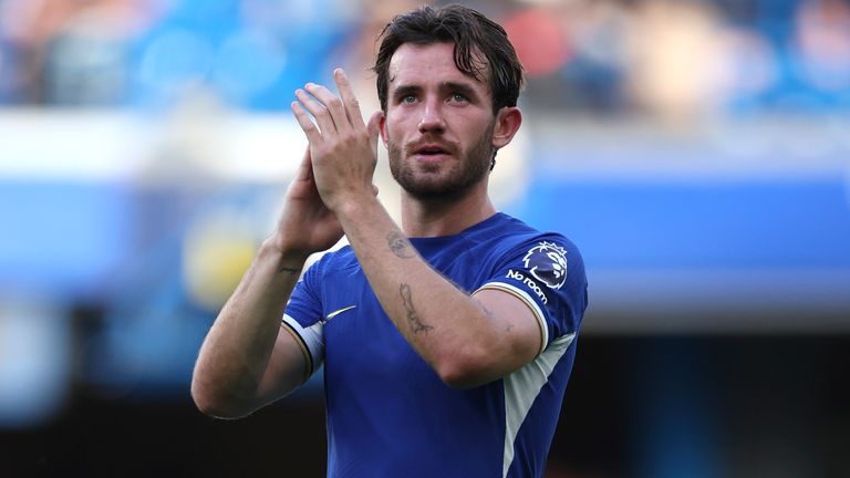 Chelsea's Ben Chilwell applauds fans