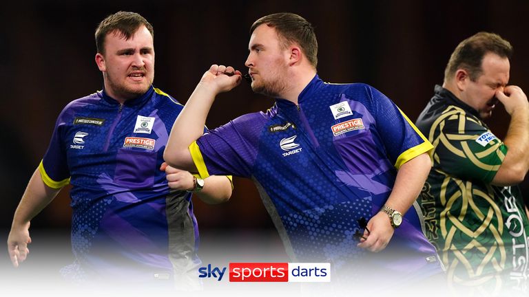 All the best moments from Luke Littler in his quarter-final clash against Brendon Dolan