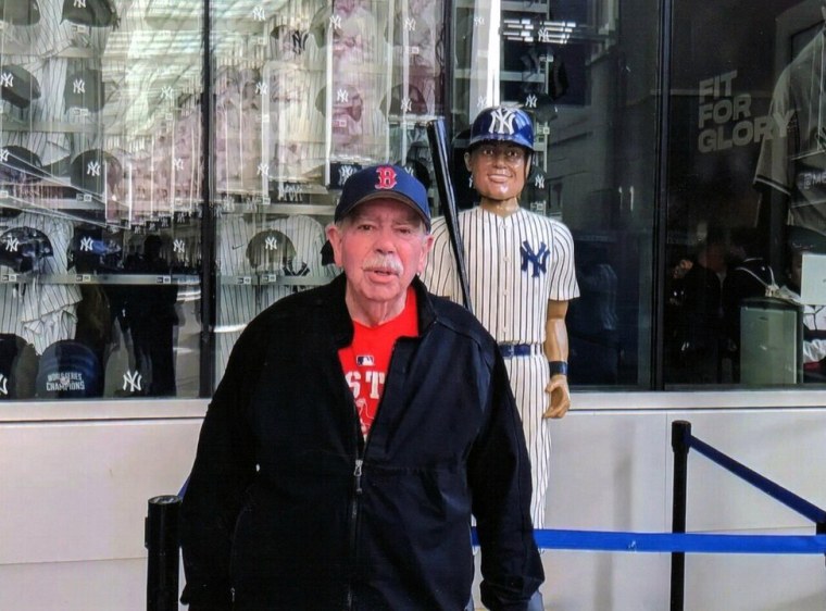 Michael Day, a Boston Red Sox fan, in New York for a baseball game in early May, a little over a month before he became ill.