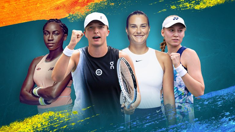 Coco Gauff, Iga Swiatek, Aryna Sabalenka and Elena Rybakina in Dubai