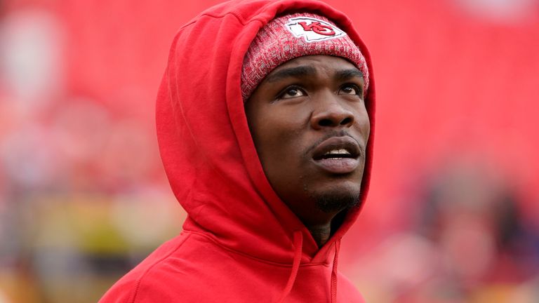 Kansas City Chiefs wide receiver Rashee Rice warm ups prior to a game against the Cincinnati Bengals Sunday, Dec. 31, 2023 in Kansas City, Mo. (AP Photo/Ed Zurga)