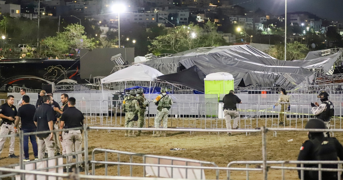 At least 9 dead as strong winds topple stage at a campaign rally in Mexico