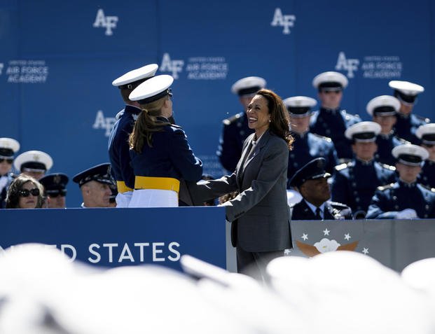 Harris Addresses US Air Force Academy Graduates near 80th D-Day Anniversary