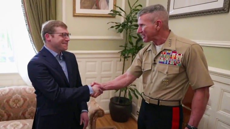 Marine reunites with good Samaritan who saved his life