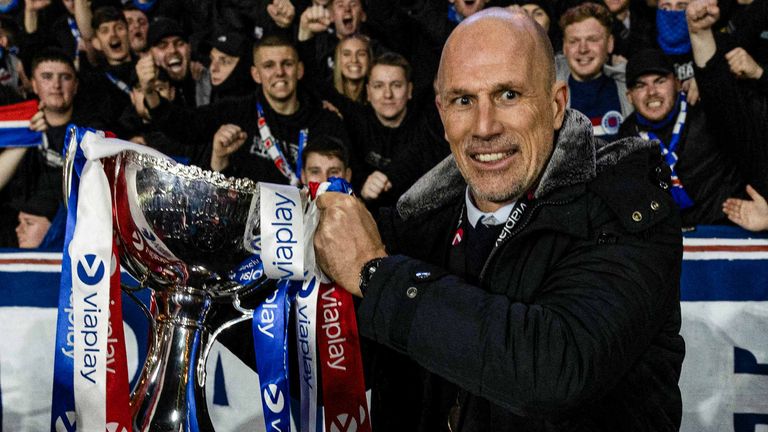 Phillipe Clement won the League Cup with Rangers in December