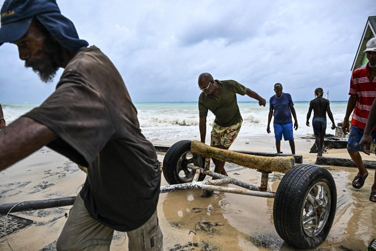 Beryl strengthens to a dangerous Category 5 hurricane as it moves west in the Caribbean