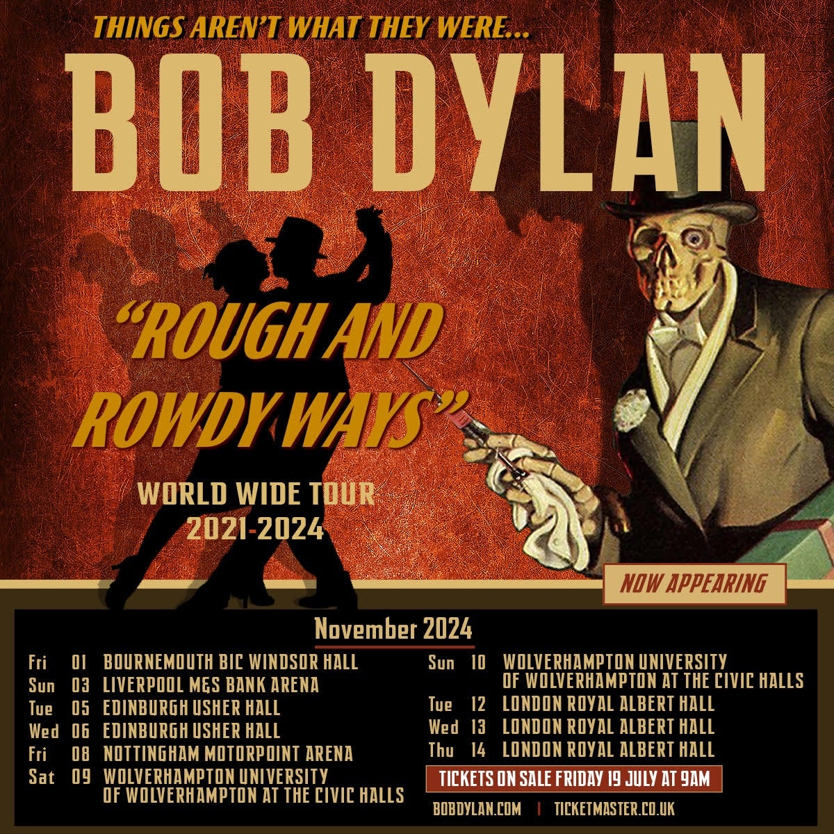 Bob Dylan Announces Fall 2024 European Tour