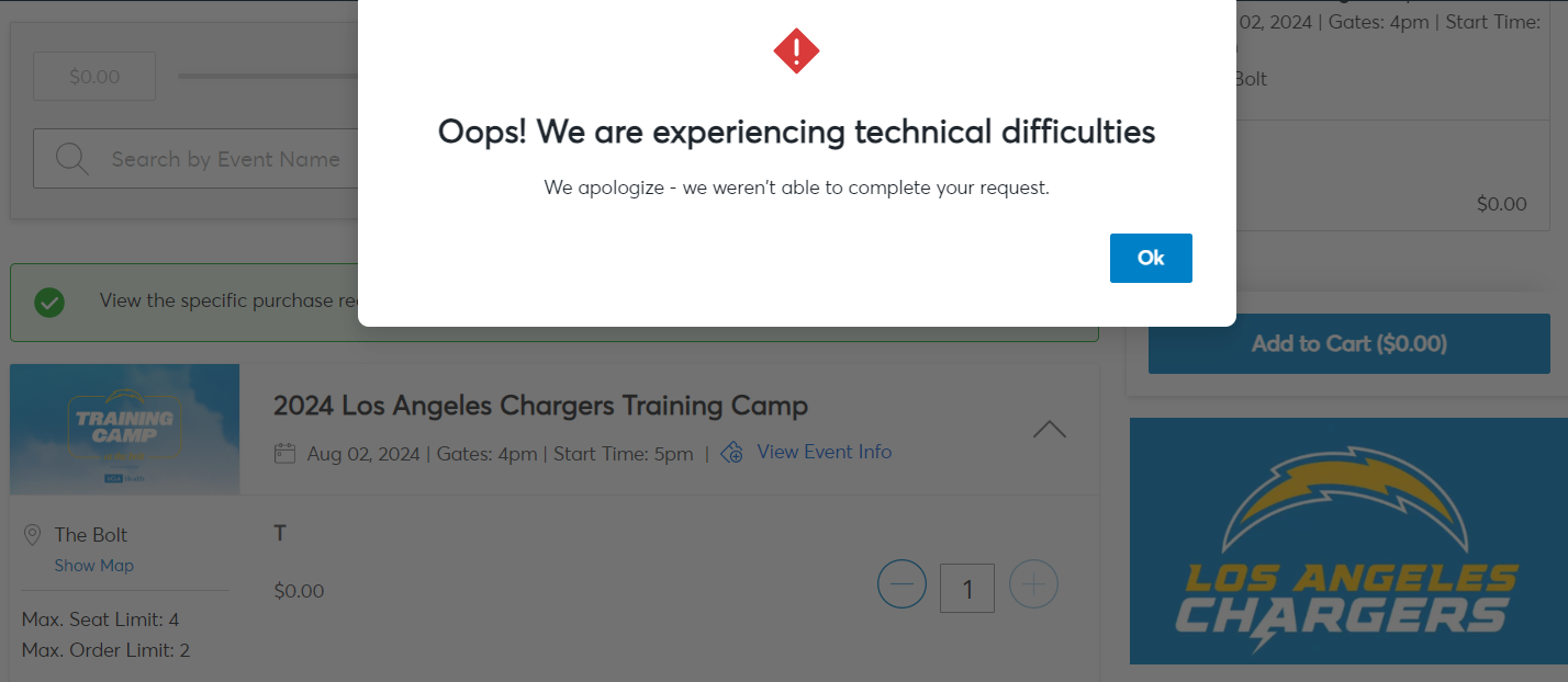 Los Angeles Chargers ticket demand crashes site within minutes