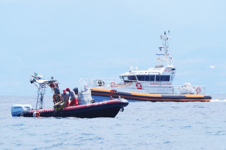 Five bodies found inside superyacht that sank off Sicily