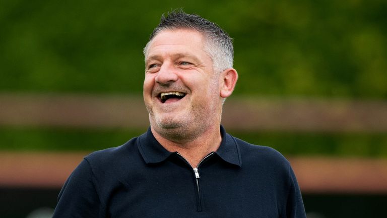 BRECHIN, SCOTLAND - JUNE 23: Dundee Manager Tony Docherty pre-match during a Premier Sports Cup group stage match between Dundee and Annan Athletic at Carnegie Fuels Stadium at Glebe Park, on July 23, 2024, in Brechin, Scotland. (Photo by Paul Devlin / SNS Group)