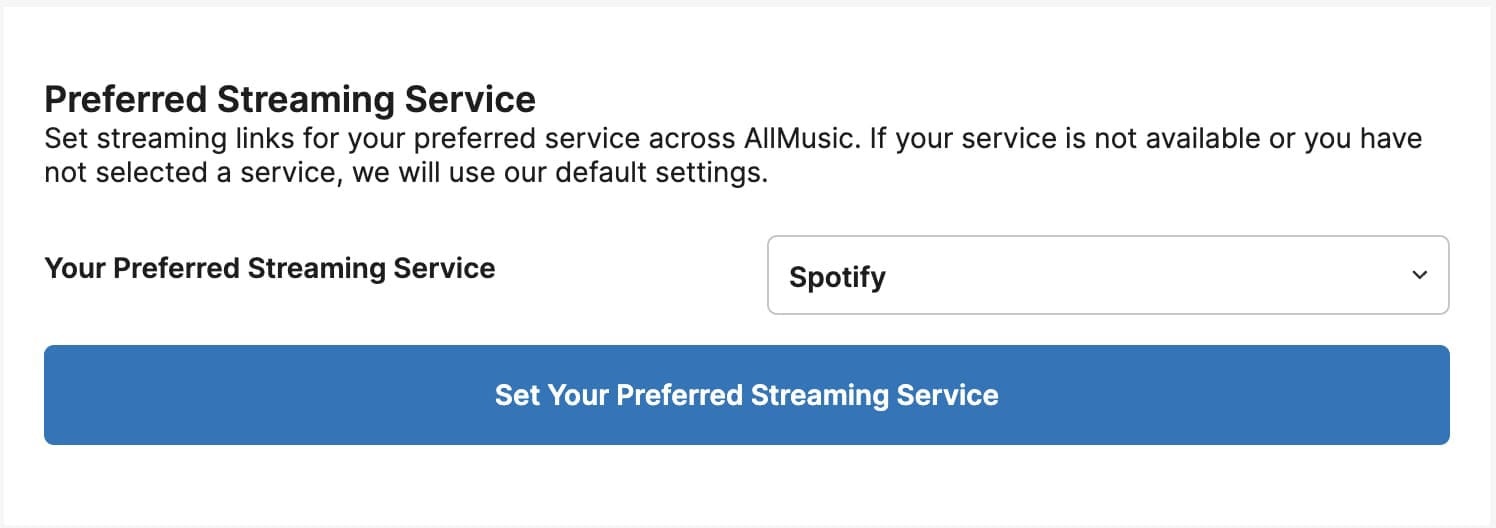 Set Your Streaming Preference