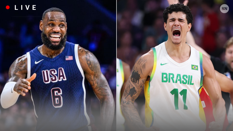 USA vs. Brazil basketball live score, updates, highlights from 2024 Olympic men’s quarterfinal game