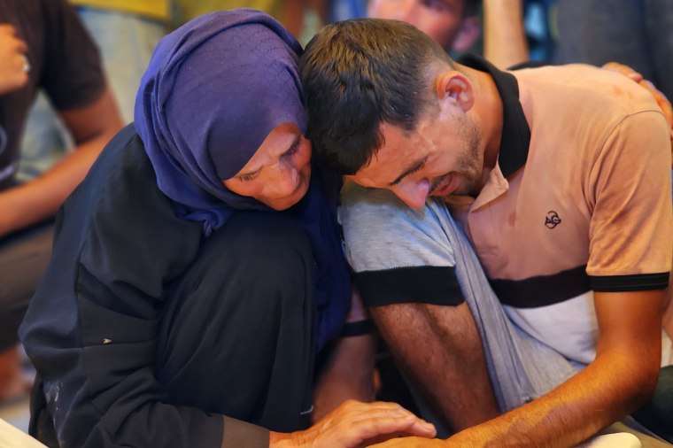 Video reveals devastation and grief after Gaza tent camp shelled