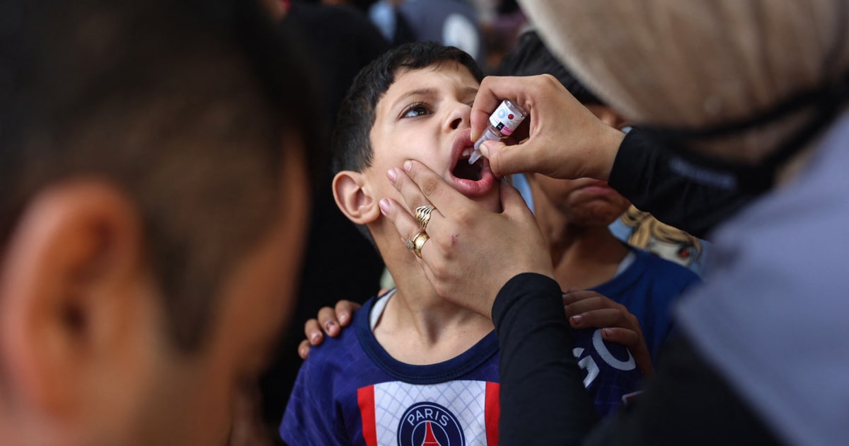 More than 550,000 Gazan children have received the polio vaccine