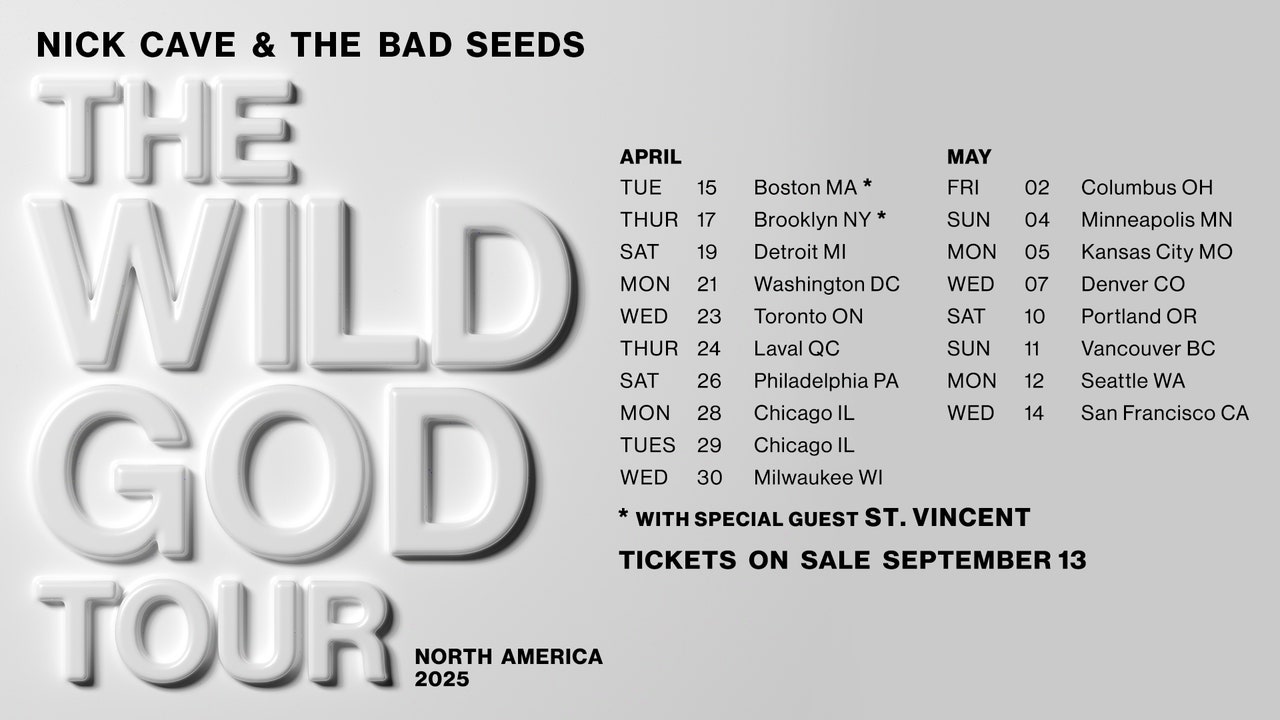 Nick Cave & the Bad Seeds Announce Spring 2025 North American Tour