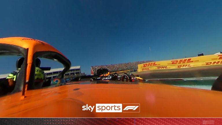 A 360-degree look at Lando Norris's overtake of Max Verstappen, which earned Norris a five-second penalty at the United States Grand Prix. 