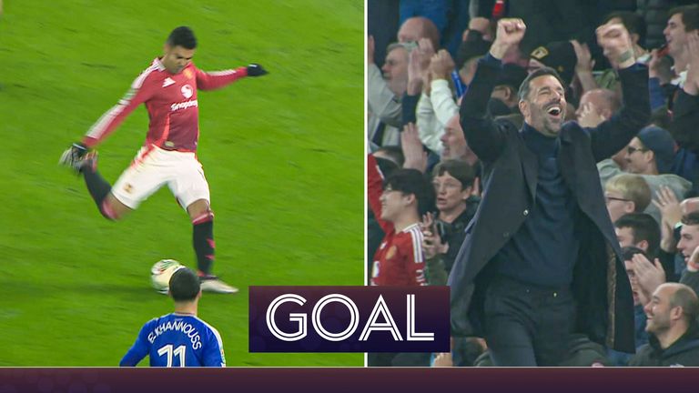 Carabao Cup: Casemiro beauty gives Man Utd the lead over Leicester