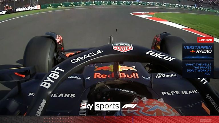 Verstappen engine woes continue in Mexico as Russell suffers heavy crash