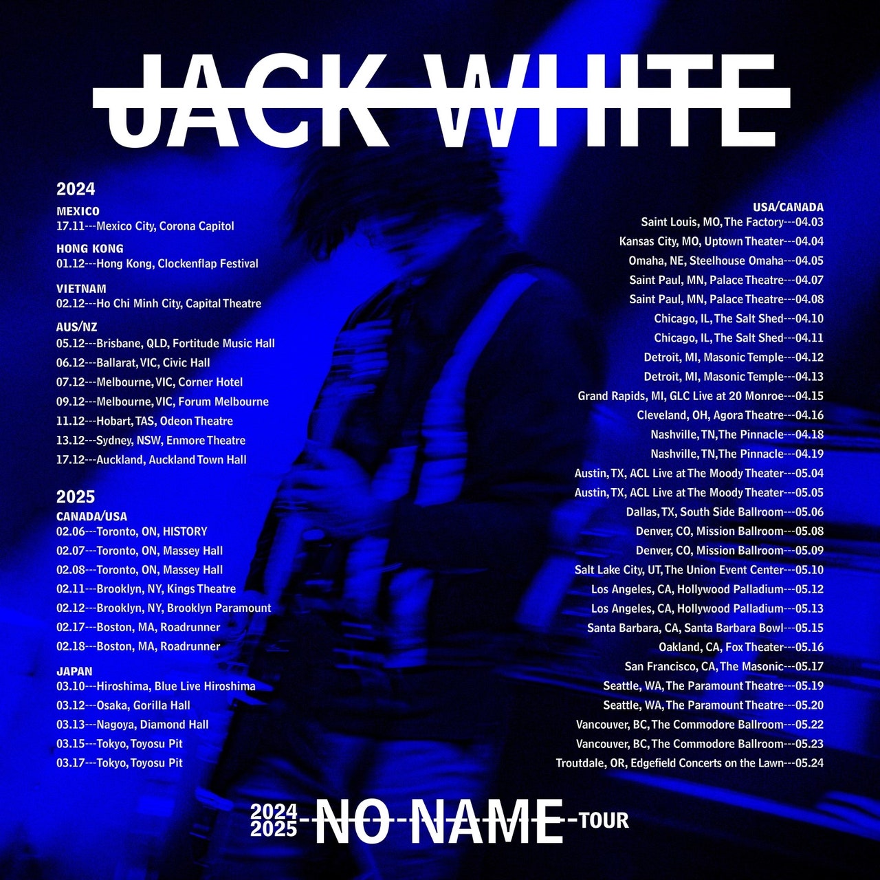 Jack White Announces No Name World Tour