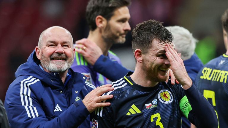 Andy Robertson scored his fourth Scotland goal on his 80th appearance